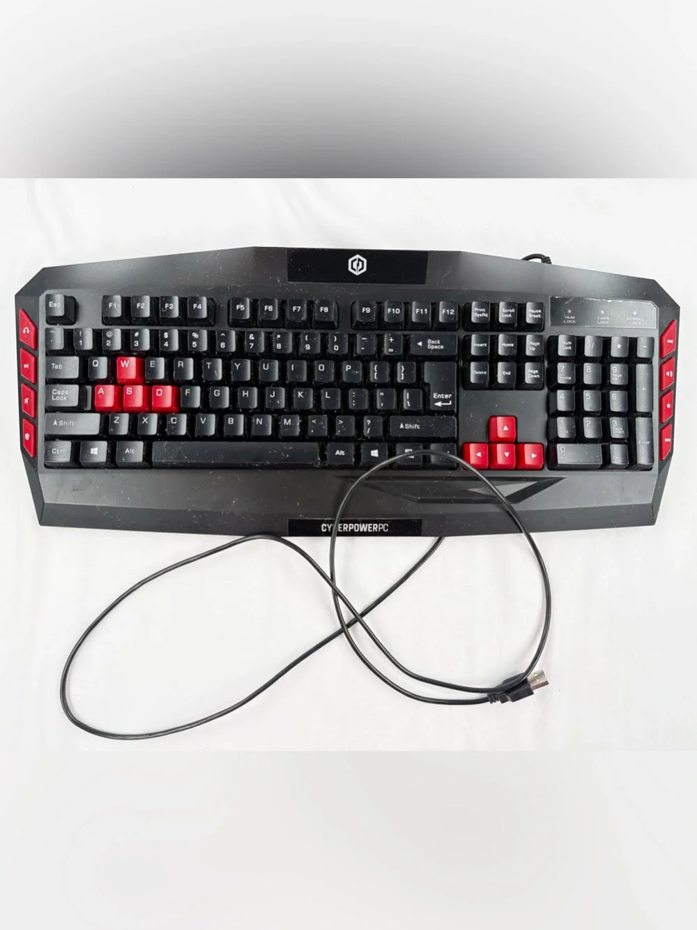 CYBERPOWER PC Black and Red Wired Gaming Keyboard